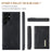 DG.MING M2 Series Protective Case for Samsung Galaxy S23 Ultra Detachable Wallet Phone Case Anti-Drop Shockproof Cover with Kickstand - Black - 5