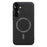 For Samsung Galaxy A57 5G Case PU TPU PC Phone Back Cover with Metal Lens Frame - Black - 1