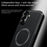 For Samsung Galaxy A57 5G Case PU TPU PC Phone Back Cover with Metal Lens Frame - Black - 6