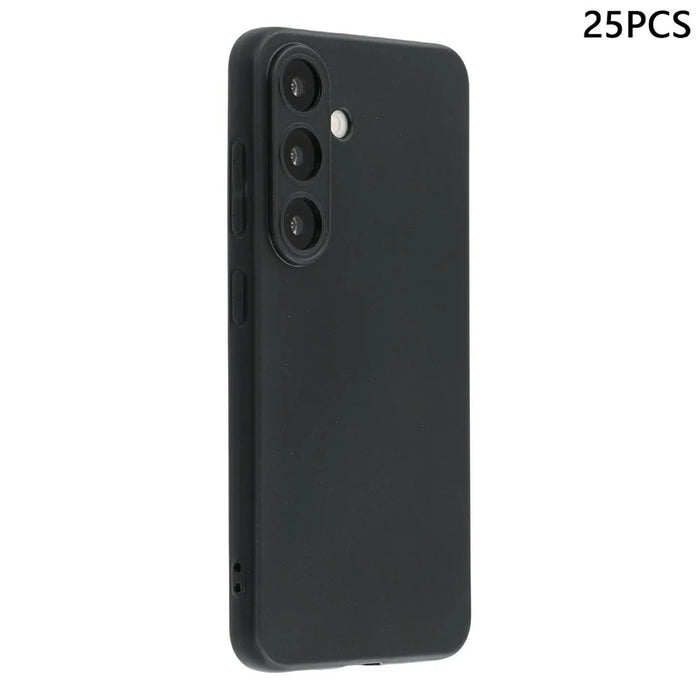 25Pcs For Samsung Galaxy S26 Case 1.2mm TPU Matte Phone Cover - Black - 1