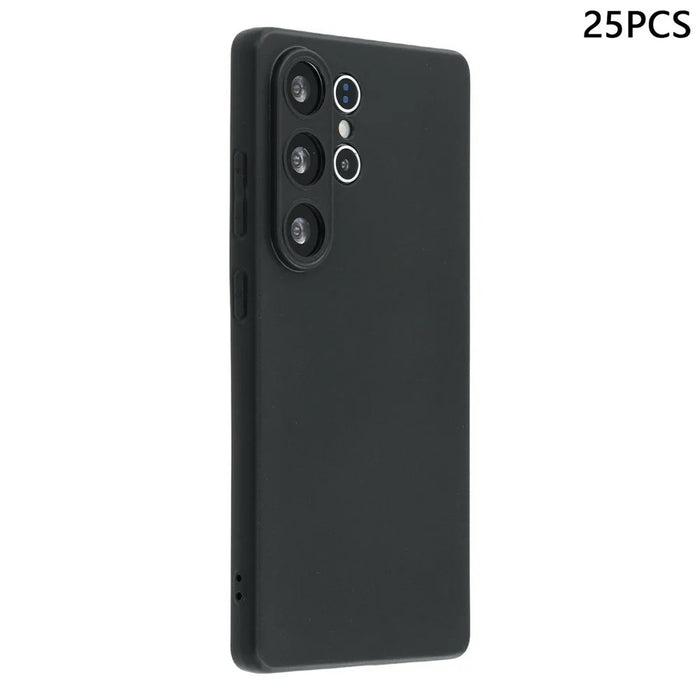 25Pcs For Samsung Galaxy S26 Ultra Case 1.2mm TPU Matte Phone Cover - Black - 1