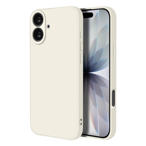 NORTHJO For iPhone 17 Silicone Case with High Aluminium-Silicon Glass Film, Shockproof Phone Cover - White - 2