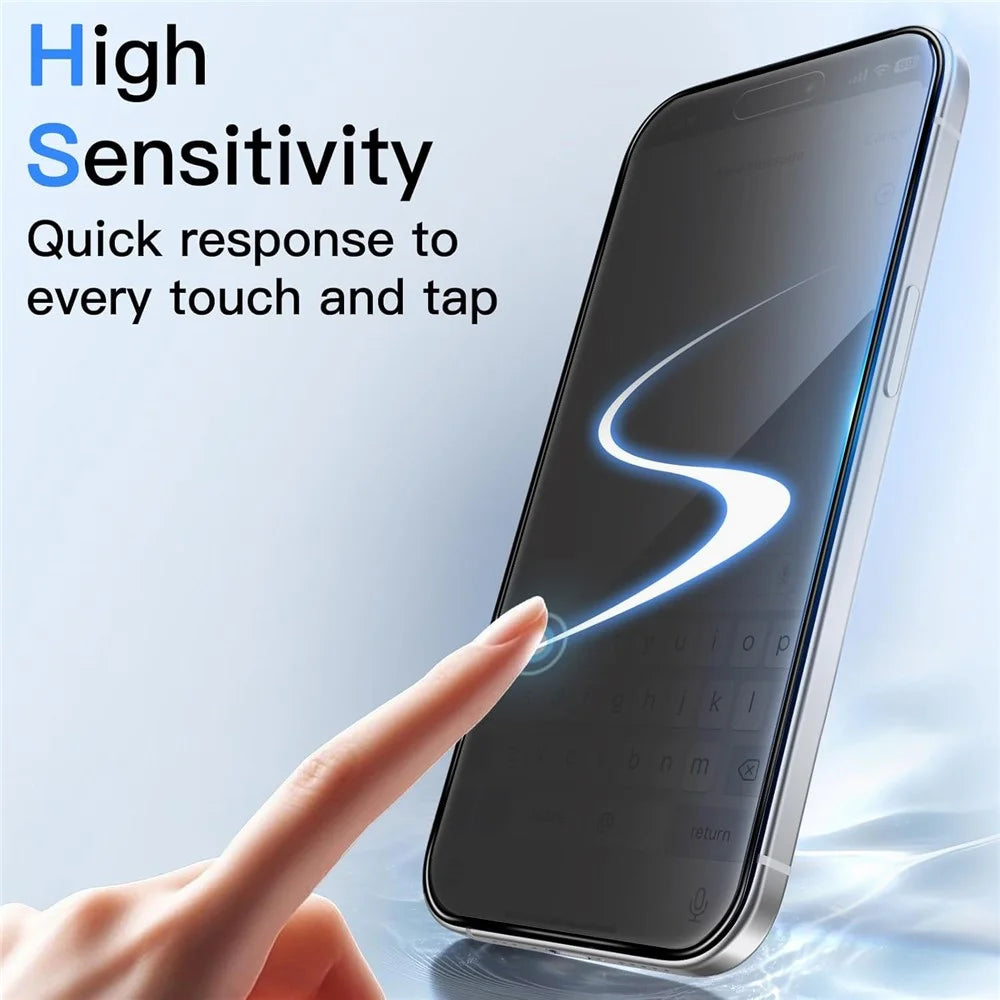 NORTHJO For iPhone 17 Pro Max Silicone Case with High Aluminium-Silicon Glass Film, Shockproof Phone Cover - White - 3