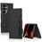 GKK For Samsung Galaxy S26 Ultra Stand Case Magnetic Closure Oil Wax Leather Flip Phone Cover with Card Holder - Carbon Fiber Texture - 1