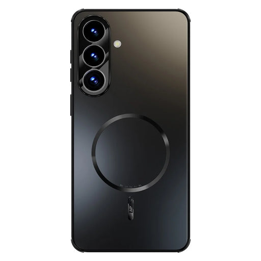 ABEEL For Samsung Galaxy S26+ Magnetic Case TPU PC Cooling Matte Phone Back Cover with Lens Film - Black - 1