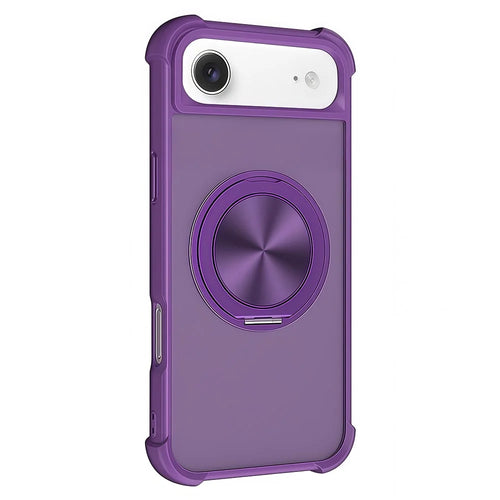 For iPhone Air Case Compatible with MagSafe CD Vein Kickstand TPU + PC Phone Cover - Purple - 1