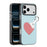 DUX DUCIS For iPhone 17 Pro Case  Luvy Series PU Leather + PC Phone Case with Finger Ring / Strap - Sky Blue & Heart - 1