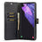 DG.MING For Samsung Galaxy S23 Ultra Detachable Magnetic Case Split Leather Phone Wallet Stand Protective Cover - Black - 2