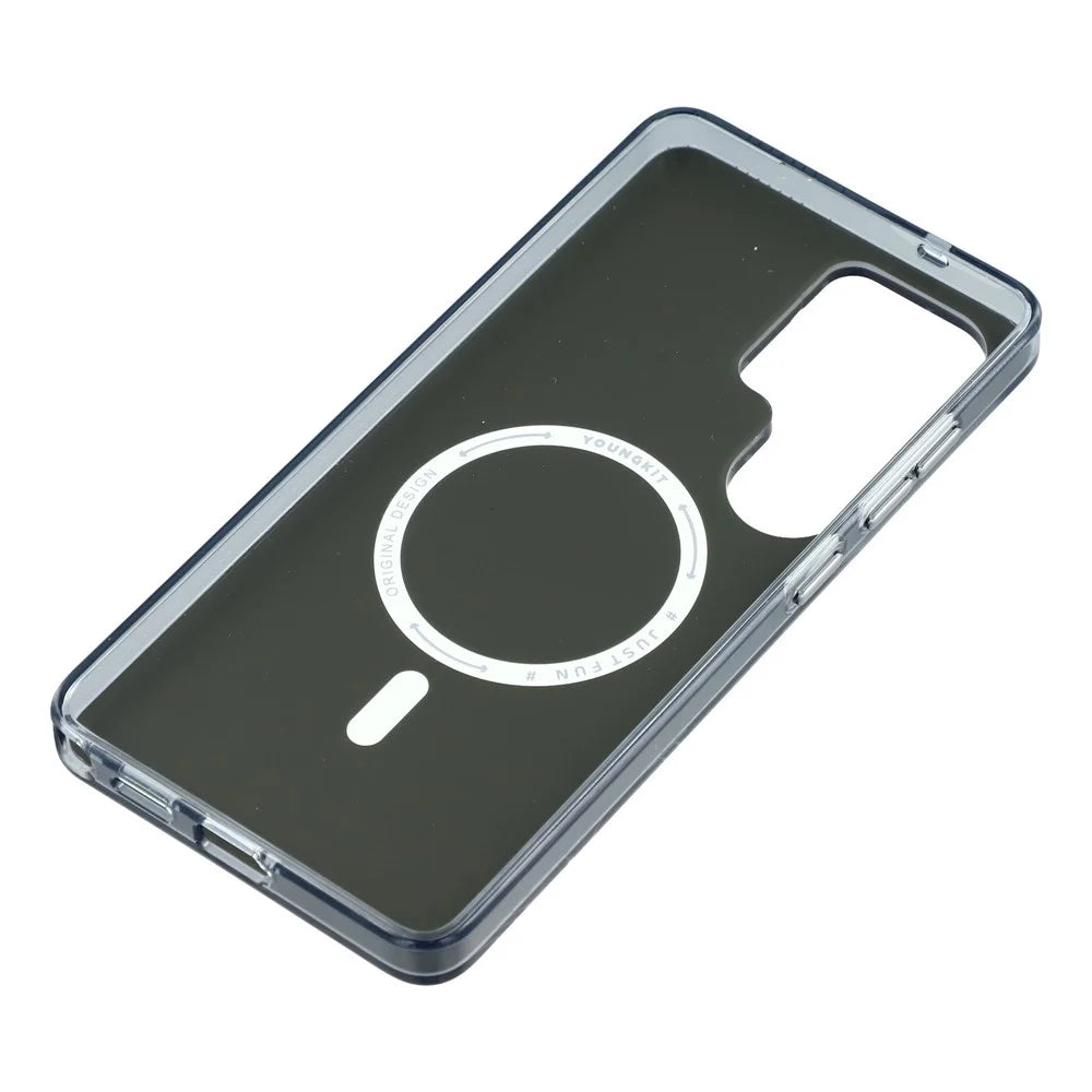 YOUNGKIT Technology Series for Samsung Galaxy S26 Ultra Magnetic Case Hard PC IMD Phone Cover - Black - 6