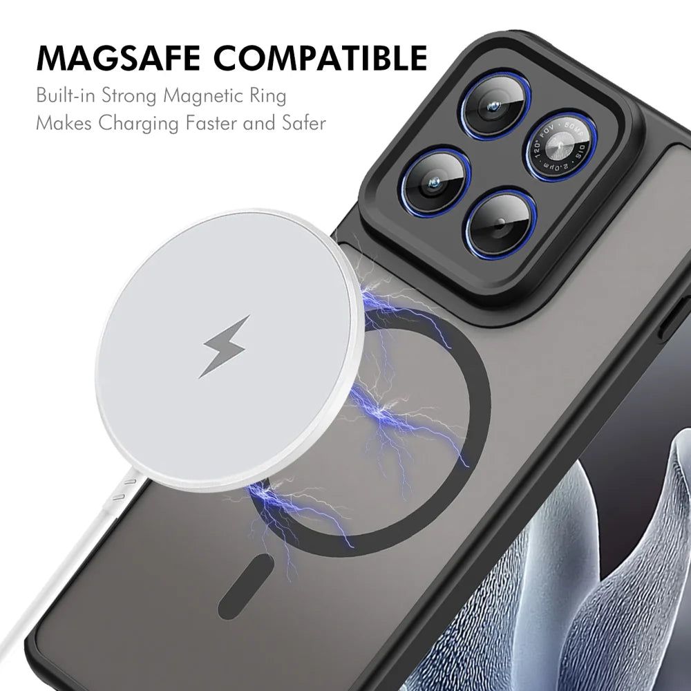 ENKAY HAT PRINCE For Motorola Edge 70 5G   Magnetic Case with 9H Tempered Glass PC TPU Matte Phone Cover - Black - 2