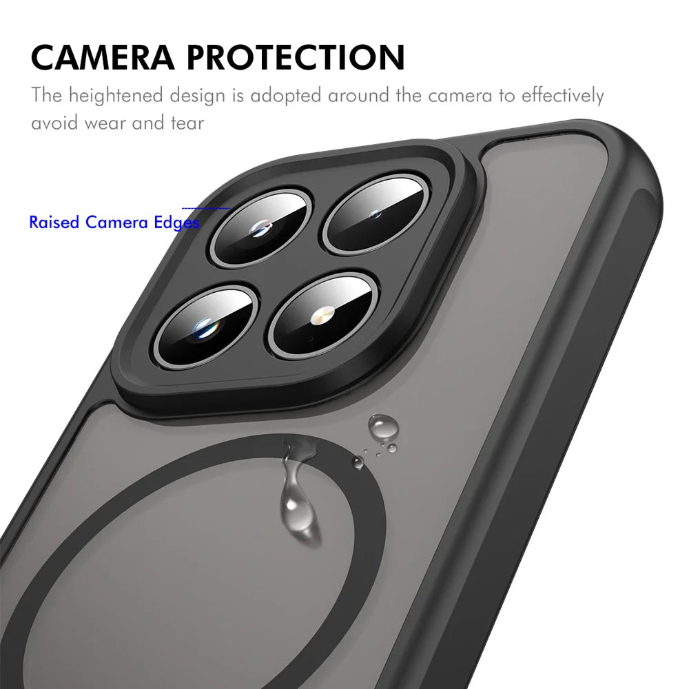 ENKAY HAT PRINCE For Xiaomi 17   Magnetic Case with Tempered Glass Support Ultrasonic Unlocking PC TPU Matte Phone Cover - Black - 4