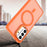 For Samsung Galaxy S26+ Magnetic Case Foldable Kickstand Matte PC + TPU Phone Cover - Orange - 5