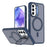 For Samsung Galaxy S25 FE Magnetic Case Foldable Kickstand Matte PC + TPU Phone Cover - Blue - 1