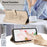 For Google Pixel 10a Case Wallet Stand Lotus Imprint Leather Phone Cover with Wrist Strap - Beige - 4
