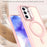 For Samsung Galaxy A35 5G Magnetic Case Foldable Kickstand Matte PC + TPU Phone Cover - Pink - 6