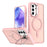 For Samsung Galaxy A55 5G Magnetic Case Foldable Kickstand Matte PC + TPU Phone Cover - Pink - 1