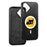 For iPhone 17 Magnetic Case 4 Colors NFC DIY Customized Round Screen Smart E-Ink Phone Cover - Black - 1