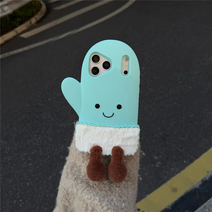 For iPhone 18 Pro Max / 17 Pro Max Case Cute Mitten Design Shockproof Silicone Phone Back Cover - 7