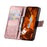 For T-Mobile REVVL 8 Case with Strap Butterfly Pattern PU Leather Wallet Phone Cover - Rose Gold - 2