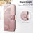 For T-Mobile REVVL 8 Case with Strap Butterfly Pattern PU Leather Wallet Phone Cover - Rose Gold - 7