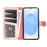 For Samsung Galaxy S26+ Wallet Case Leather Phone Cover Splicing Color - Pink - 2