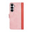 For Samsung Galaxy S26+ Wallet Case Leather Phone Cover Splicing Color - Pink - 7