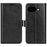 For Google Pixel 10a Case Crazy Horse Texture Stand Leather Phone Cover - Black - 1