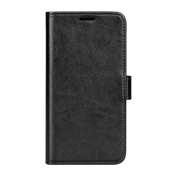 For Google Pixel 10a Case Crazy Horse Texture Stand Leather Phone Cover - Black - 7