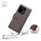For OnePlus 15 5G Case Genuine Split Leather Phone Cover with Wallet Stand - Brown - 5