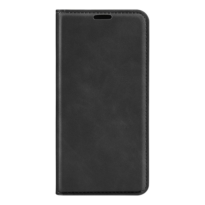 For OnePlus 15 5G Case Skin Touch Leather Wallet Phone Cover - Black - 7