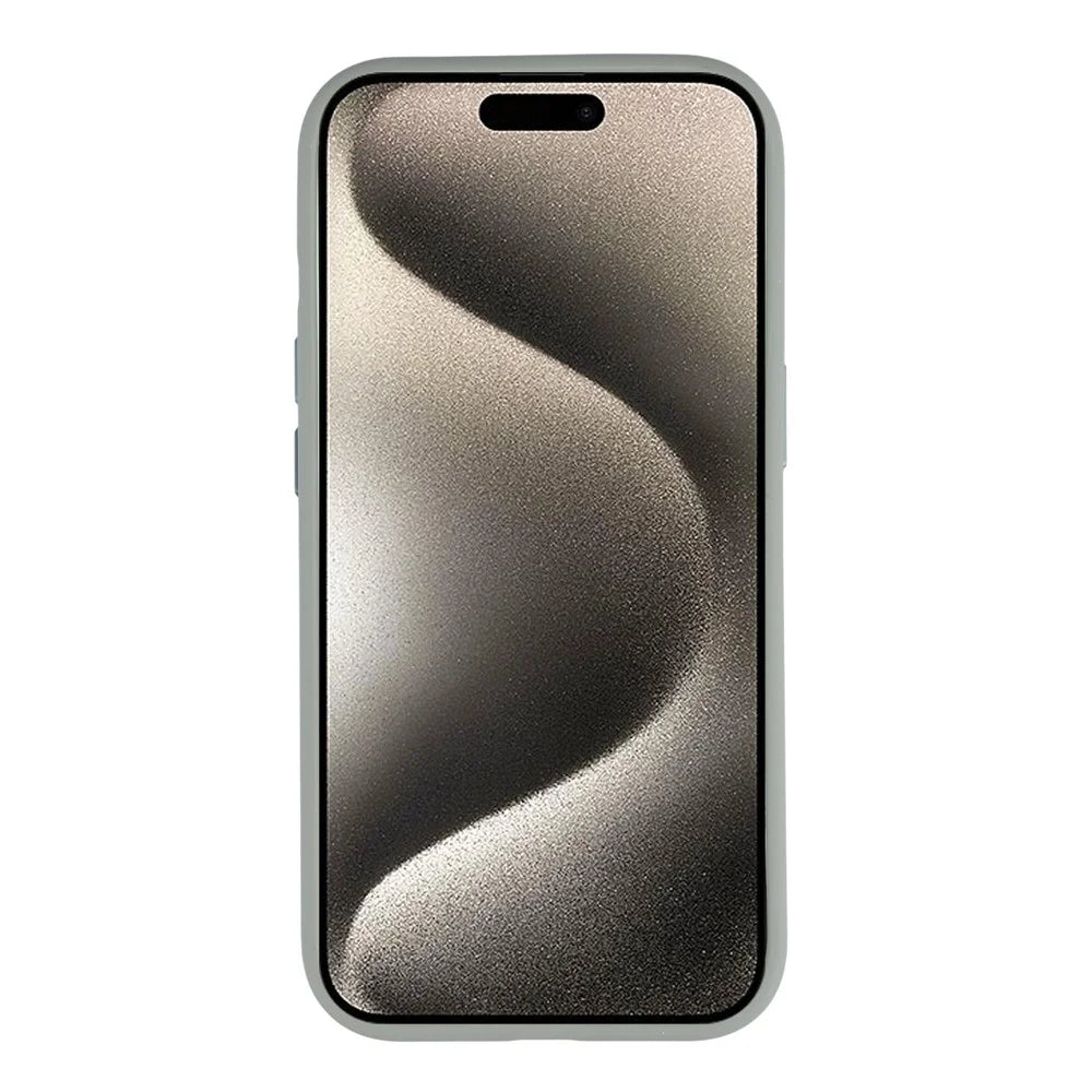 For iPhone 15 Plus Magnetic Case TPU + Acrylic Hybrid Phone Shell - Grey - 2