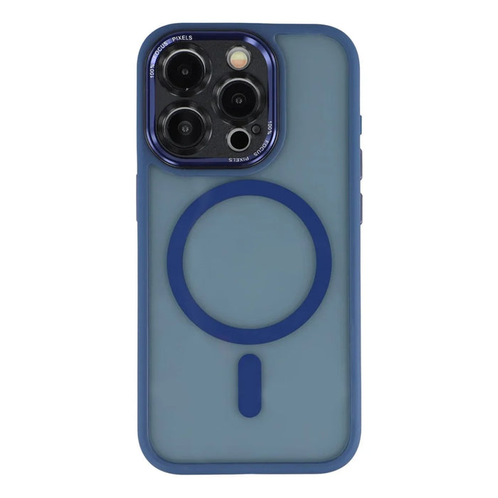 For iPhone 14 Pro Max Magnetic Case TPU + Acrylic Hybrid Phone Shell - Blue - 3