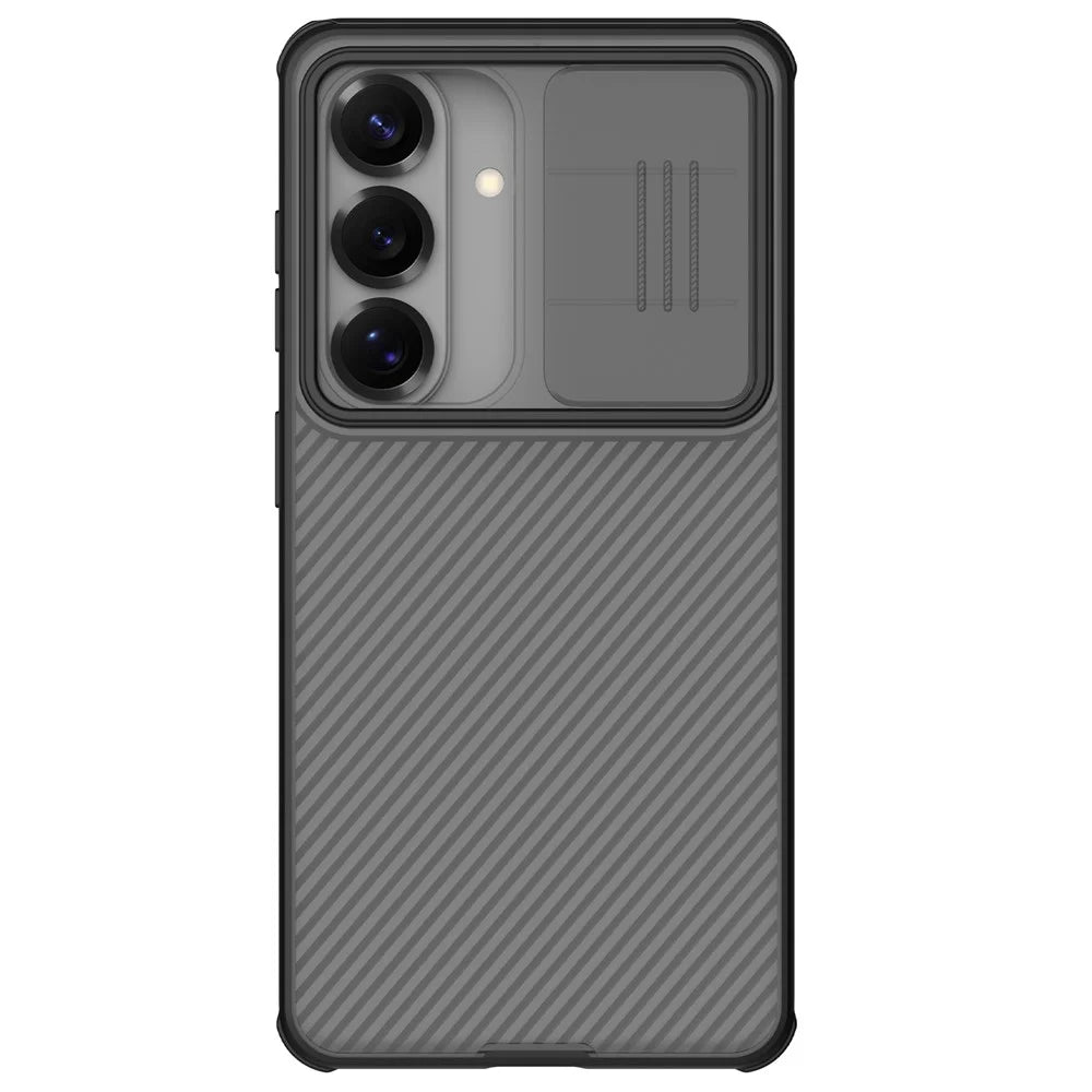 NILLKIN Camshield Pro Series For Samsung Galaxy A37 5G Case TPU + PC Phone Cover with Camera Slider - Transparent Black - 1