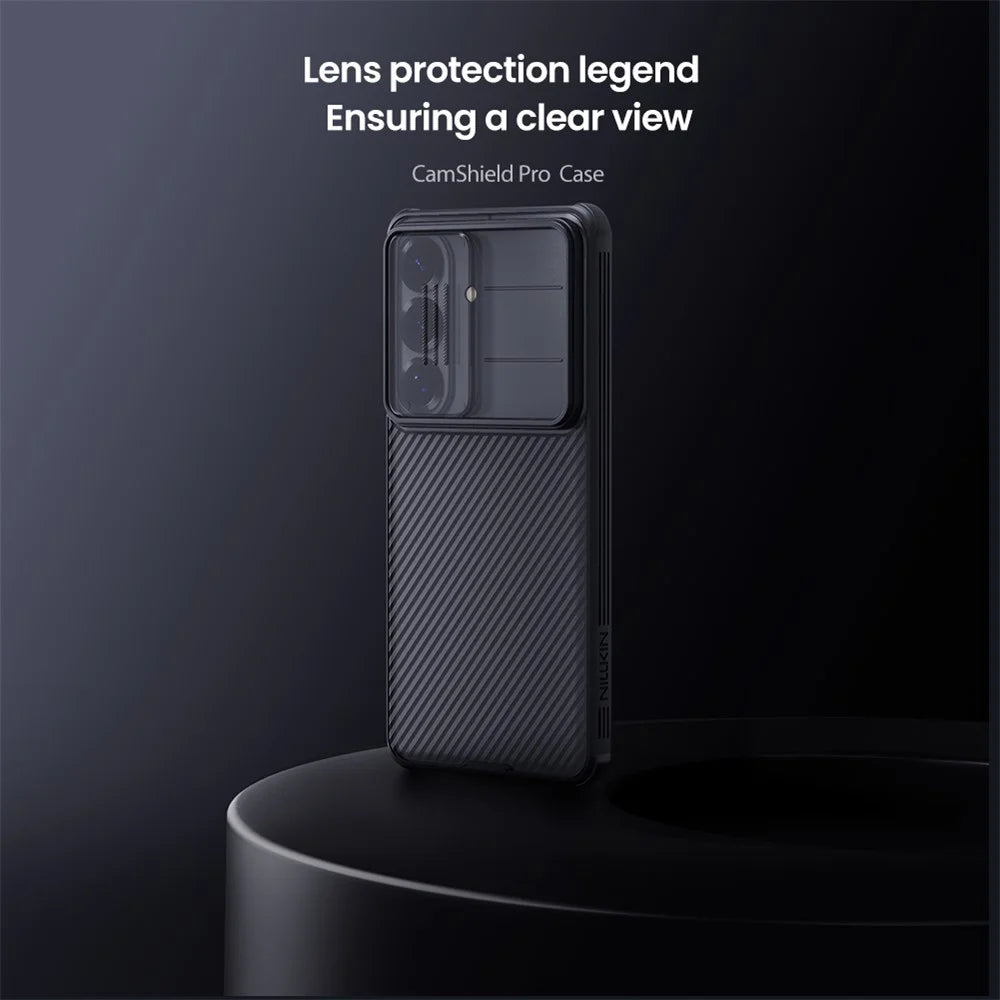 NILLKIN Camshield Pro Series For Samsung Galaxy A37 5G Case TPU + PC Phone Cover with Camera Slider - Transparent Black - 6