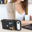 For iPhone Air Case with Zipper Pouch  /  Ring Kickstand  /  Strap Litchi Texture PU + TPU Phone Cover - Black - 6