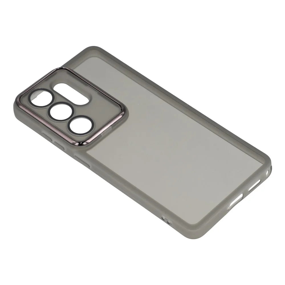 For Samsung Galaxy S26 Ultra Case Electroplated Camera Frame TPU Phone Cover - Transparent Black - 3