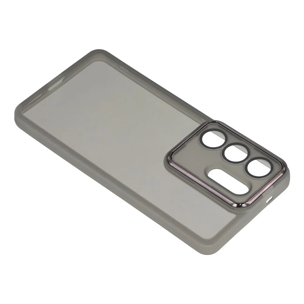 For Samsung Galaxy S26 Ultra Case Electroplated Camera Frame TPU Phone Cover - Transparent Black - 4