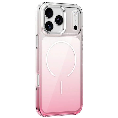 For iPhone 17 Pro Max Magnetic Case Gradient Color Hard PC Phone Back Cover - Pink - 1