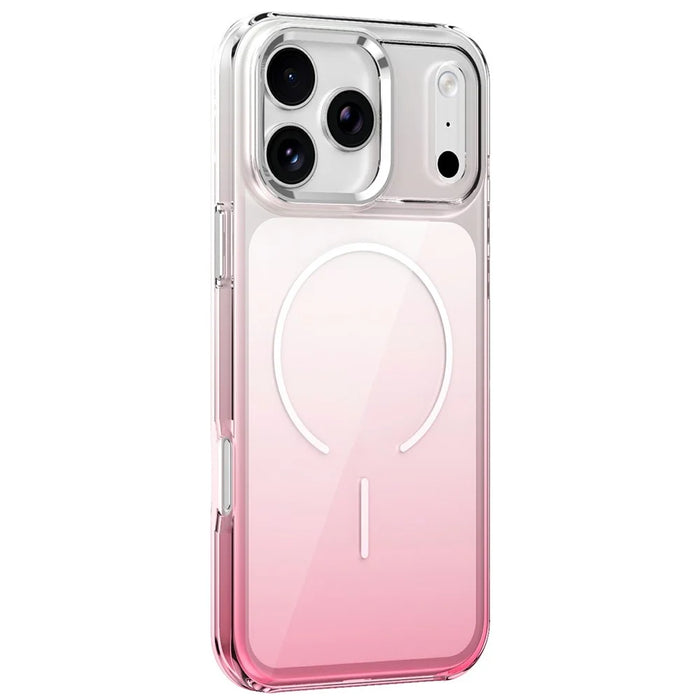 For iPhone 17 Pro Max Magnetic Case Gradient Color Hard PC Phone Back Cover - Pink - 1