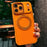 For iPhone 17 Pro Max Case Rotating Kickstand PC + TPU Shockproof Phone Back Cover Compatible with MagSafe - Orange - 1