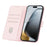 For iPhone 18 Pro Max / 17 Pro Max Case RFID Blocking Wallet Stand Imprinted Cat Pattern Leather Flip Phone Cover with Wrist Strap - Pink - 2