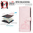 For iPhone 18 Pro Max / 17 Pro Max Case RFID Blocking Wallet Stand Imprinted Cat Pattern Leather Flip Phone Cover with Wrist Strap - Pink - 4