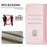 For iPhone 18 Pro Max / 17 Pro Max Case RFID Blocking Wallet Stand Imprinted Cat Pattern Leather Flip Phone Cover with Wrist Strap - Pink - 6