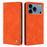 HX For iPhone 18 Pro Max / 17 Pro Max Case RFID Blocking Wallet Stand Leather Flip Phone Cover - Orange - 1
