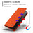 HX For iPhone 18 Pro Max / 17 Pro Max Case RFID Blocking Wallet Stand Leather Flip Phone Cover - Orange - 6