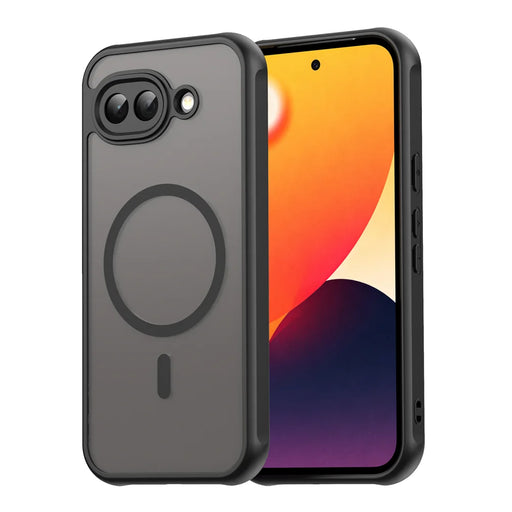 WANLONFENG For Google Pixel 10a Magnetic Case with Screen Film  FD Series Skin Touch TPU + PC Phone Back Cover - Black - 2