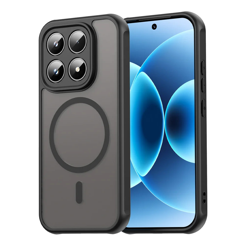 WANLONFENG For Xiaomi 17 Magnetic Case with Screen Film  FD Series Skin Touch TPU + PC Phone Back Cover - Black - 2