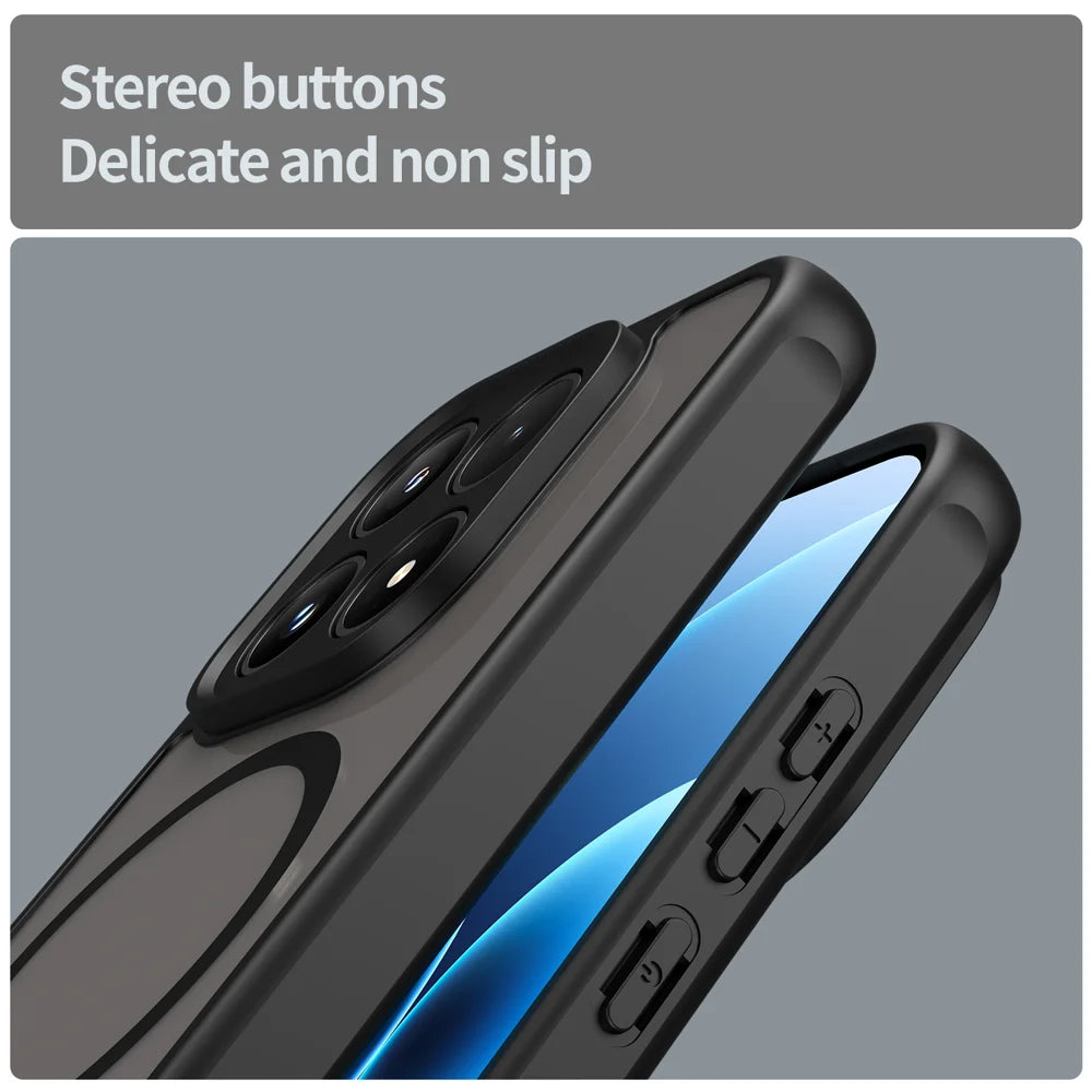 WANLONFENG For Xiaomi 17 Magnetic Case with Screen Film  FD Series Skin Touch TPU + PC Phone Back Cover - Black - 7