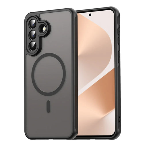 WANLONFENG For Samsung Galaxy A57 5G Magnetic Case with Screen Film  FD Series Skin Touch TPU + PC Phone Back Cover - Black - 2