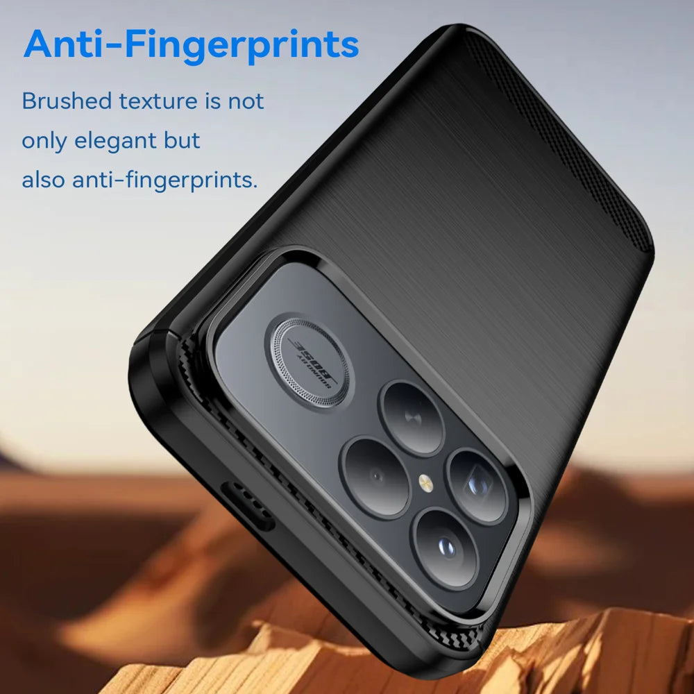 WANLONFENG For Xiaomi Redmi K90 Pro Max 5G / Xiaomi Poco F8 Ultra Case with Screen Film  LS Series Big Lens Hole Brushed Texture TPU Phone Cover - Black - 4